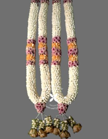 Order fresh handcrafted wedding garlands online from India's top designers. offering pan India shipping for unique high quality fresh flower Wedding Garland
